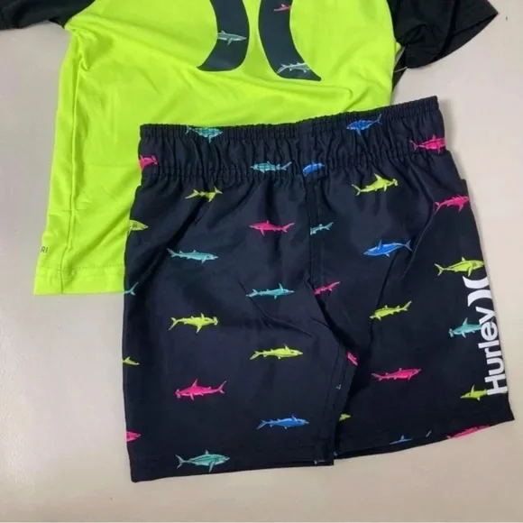 Hurley Neon Cute boy set shorts and top 8003 - Picture 5 of 5